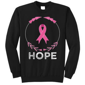 Hope Breast Cancer Awareness T With Ribbon Tall Sweatshirt