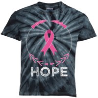 Hope Breast Cancer Awareness T With Ribbon Kids Tie-Dye T-Shirt