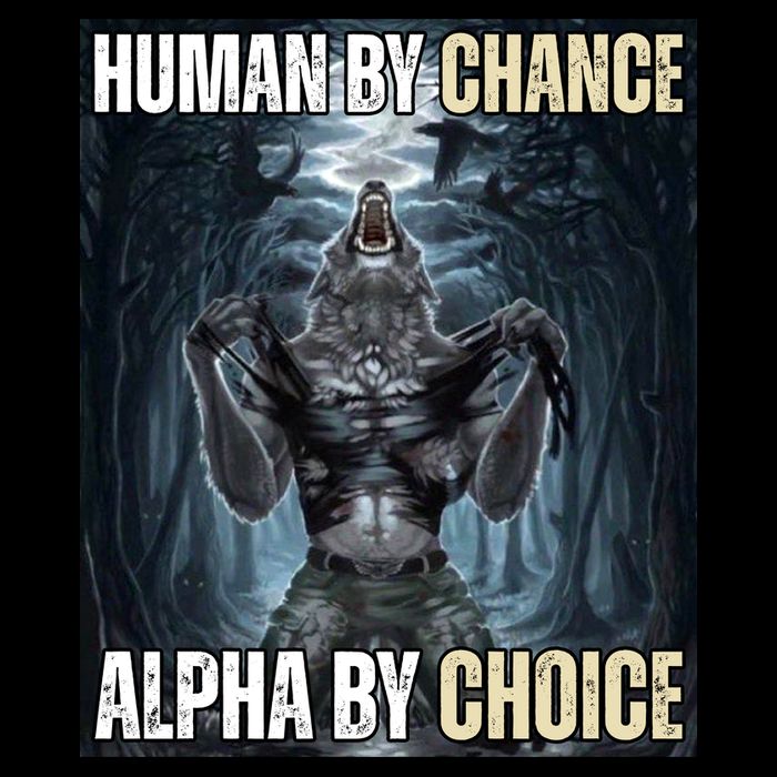 Human By Chance Alpha By Choice Funny Cooling Performance Crew T-Shirt