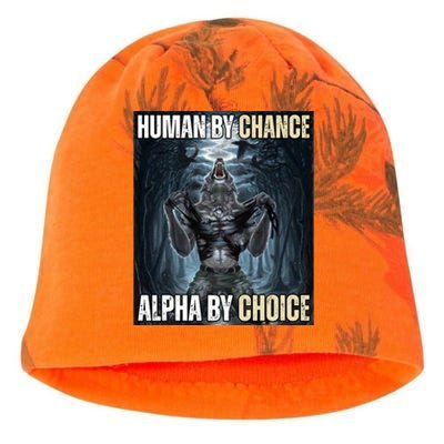 Human By Chance Alpha By Choice Funny Kati - Camo Knit Beanie