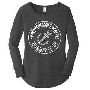 Hammonasset Beach Connecticut Souvenirs Pocket Women's Perfect Tri Tunic Long Sleeve Shirt