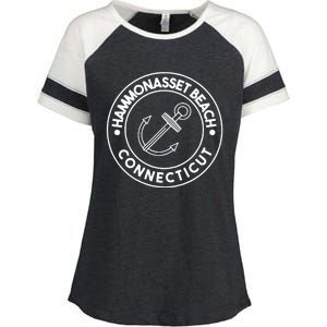 Hammonasset Beach Connecticut Souvenirs Pocket Enza Ladies Jersey Colorblock Tee