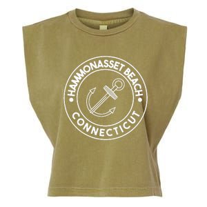 Hammonasset Beach Connecticut Souvenirs Pocket Garment-Dyed Women's Muscle Tee