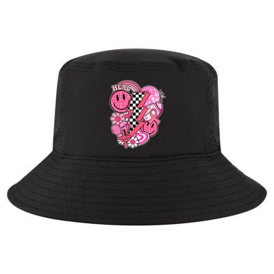 Heal Breast Cancer Awareness Retro Smile Cool Comfort Performance Bucket Hat