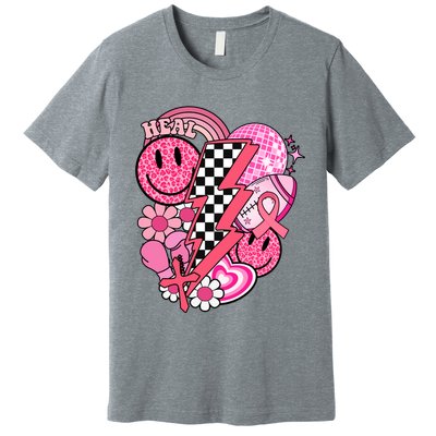 Heal Breast Cancer Awareness Retro Smile Premium T-Shirt