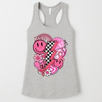 Heal Breast Cancer Awareness Retro Smile Womens Tank Top