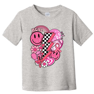 Heal Breast Cancer Awareness Retro Smile Toddler T-Shirt
