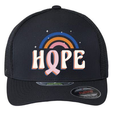 Hope Breast Cancer Awareness Rainbow Flexfit Unipanel Trucker Cap