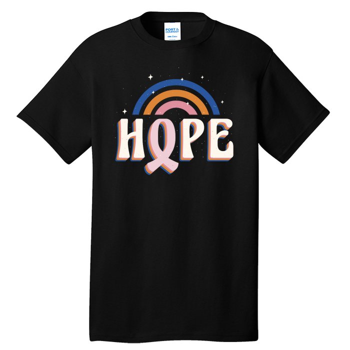 Hope Breast Cancer Awareness Rainbow Tall T-Shirt