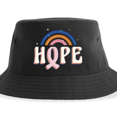 Hope Breast Cancer Awareness Rainbow Sustainable Bucket Hat