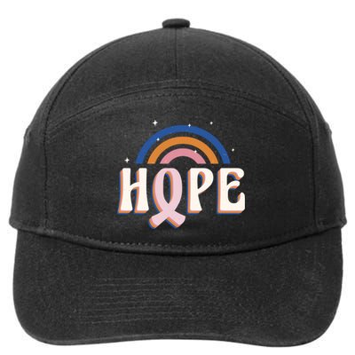 Hope Breast Cancer Awareness Rainbow 7-Panel Snapback Hat