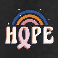 Hope Breast Cancer Awareness Rainbow Beanie