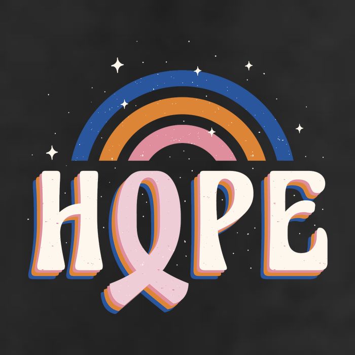 Hope Breast Cancer Awareness Rainbow Beanie