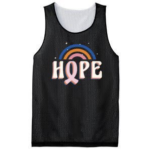 Hope Breast Cancer Awareness Rainbow Mesh Reversible Basketball Jersey Tank