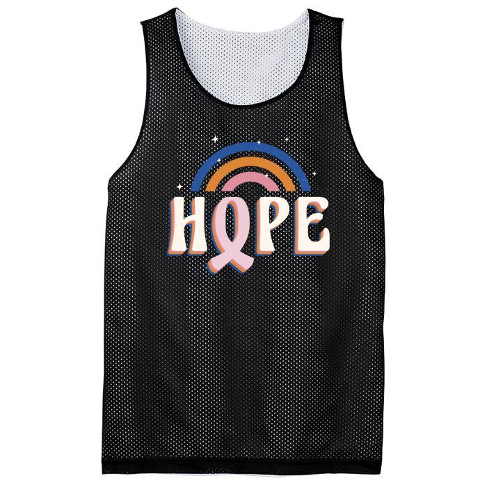 Hope Breast Cancer Awareness Rainbow Mesh Reversible Basketball Jersey Tank