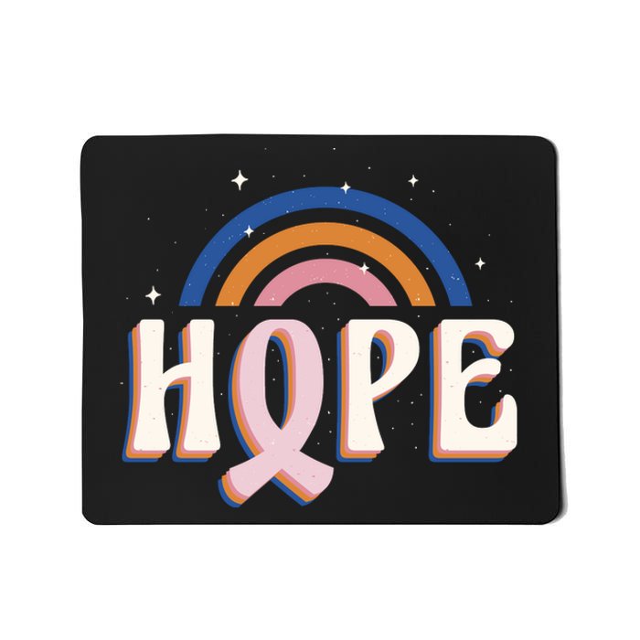 Hope Breast Cancer Awareness Rainbow Mousepad