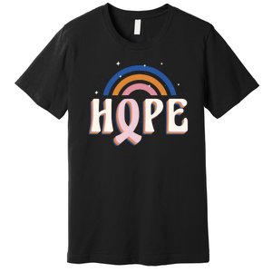 Hope Breast Cancer Awareness Rainbow Premium T-Shirt