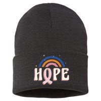 Hope Breast Cancer Awareness Rainbow Sustainable Knit Beanie