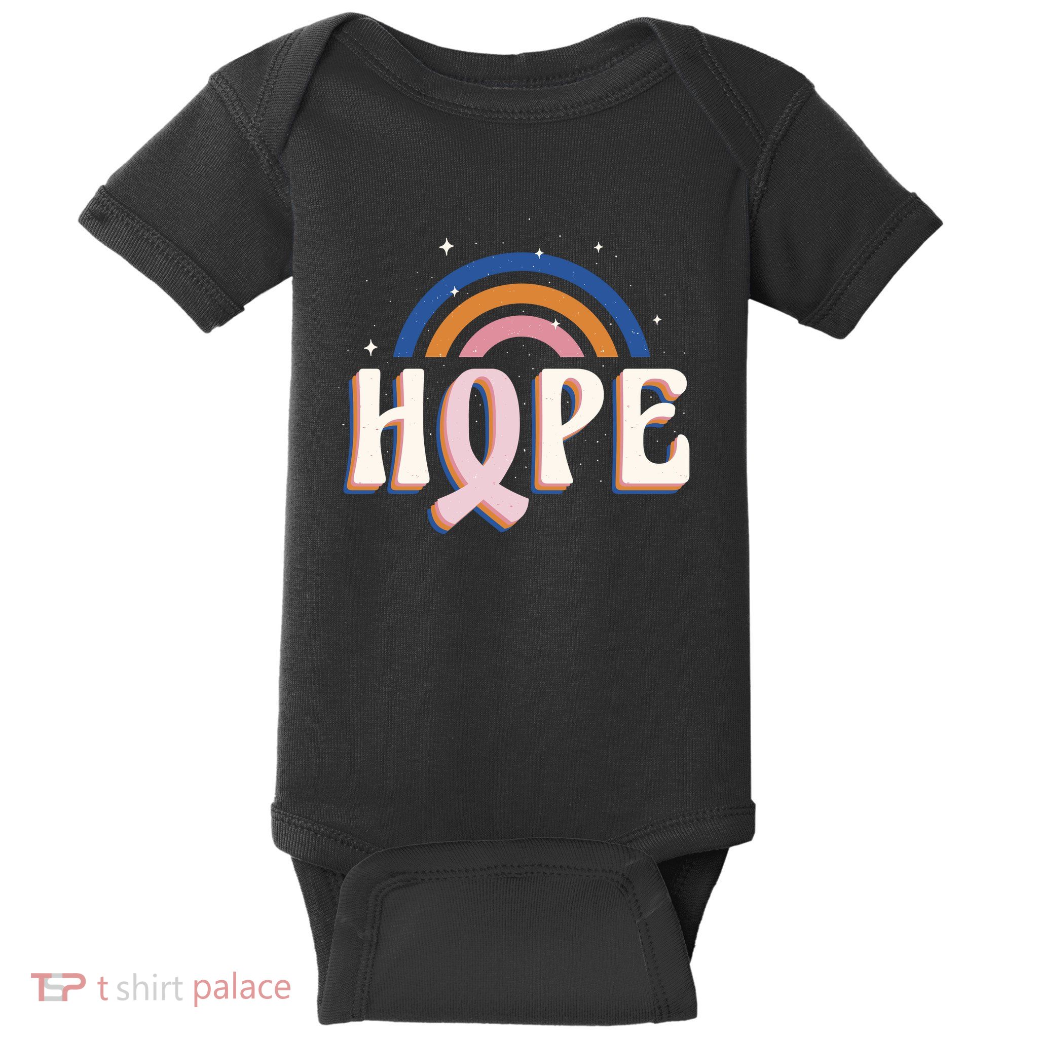 Hope Breast Cancer Awareness Rainbow Baby Bodysuit
