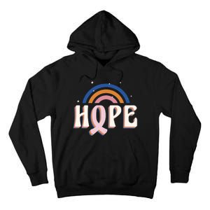 Hope Breast Cancer Awareness Rainbow Tall Hoodie