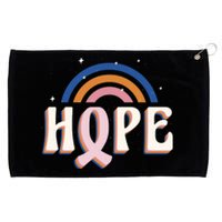 Hope Breast Cancer Awareness Rainbow Grommeted Golf Towel