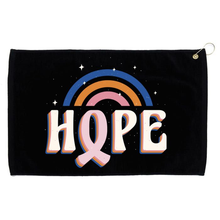 Hope Breast Cancer Awareness Rainbow Grommeted Golf Towel