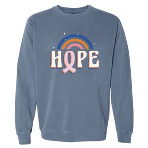 Hope Breast Cancer Awareness Rainbow Garment-Dyed Sweatshirt