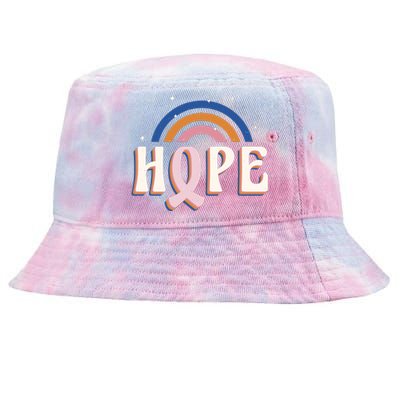 Hope Breast Cancer Awareness Rainbow Tie-Dyed Bucket Hat