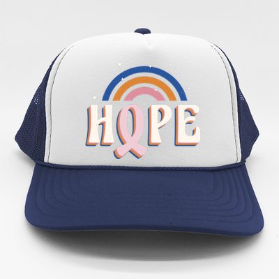 Hope Breast Cancer Awareness Rainbow Trucker Hat