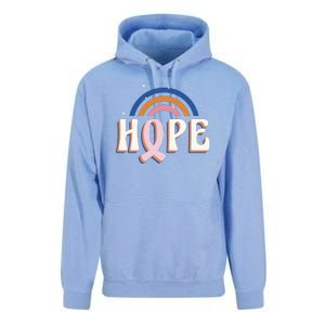 Hope Breast Cancer Awareness Rainbow Unisex Surf Hoodie