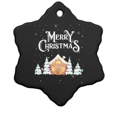 Holiday Baking! Christmas Cookies! Gingerbread House Ceramic Star Ornament