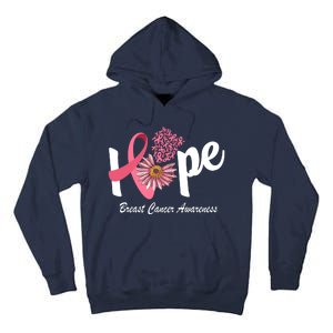 Hope Breast Cancer Awareness Flower Ribbon Tall Hoodie