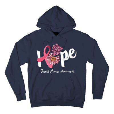 Hope Breast Cancer Awareness Flower Ribbon Tall Hoodie