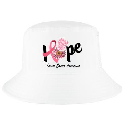 Hope Breast Cancer Awareness Flower Ribbon Cool Comfort Performance Bucket Hat