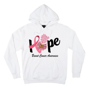 Hope Breast Cancer Awareness Flower Ribbon Hoodie