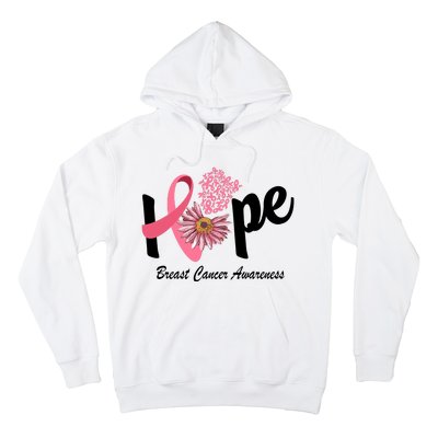 Hope Breast Cancer Awareness Flower Ribbon Hoodie