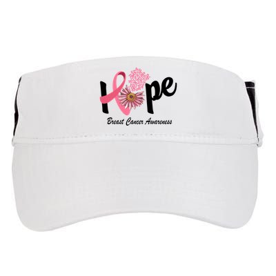 Hope Breast Cancer Awareness Flower Ribbon Adult Drive Performance Visor