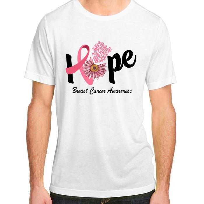 Hope Breast Cancer Awareness Flower Ribbon Adult ChromaSoft Performance T-Shirt