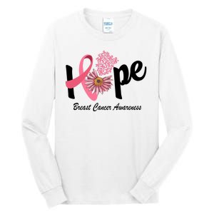 Hope Breast Cancer Awareness Flower Ribbon Tall Long Sleeve T-Shirt