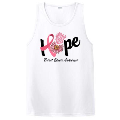 Hope Breast Cancer Awareness Flower Ribbon PosiCharge Competitor Tank