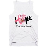 Hope Breast Cancer Awareness Flower Ribbon Tank Top