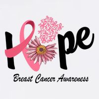 Hope Breast Cancer Awareness Flower Ribbon Kids T-Shirt