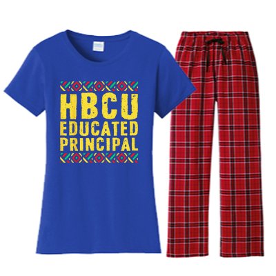 Historical Black College Alumni Gift HBCU Educated Principal Women's Flannel Pajama Set