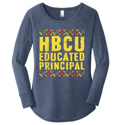 Historical Black College Alumni Gift HBCU Educated Principal Women's Perfect Tri Tunic Long Sleeve Shirt