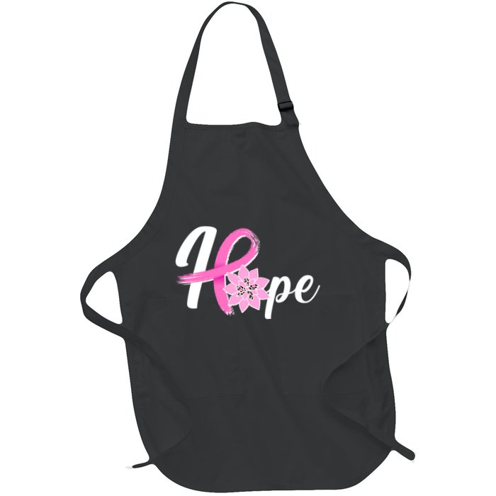 Hope Breast Cancer Awareness Ribbon Flower Apron
