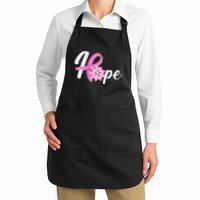 Hope Breast Cancer Awareness Ribbon Flower Apron