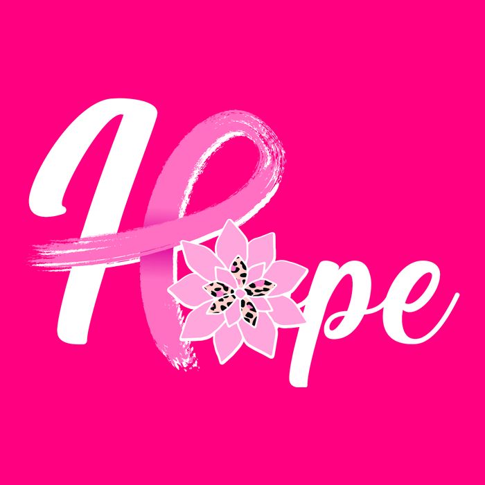 Hope Breast Cancer Awareness Ribbon Flower Long Sleeve Shirt