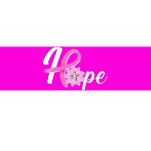 Hope Breast Cancer Awareness Ribbon Flower Bumper Sticker