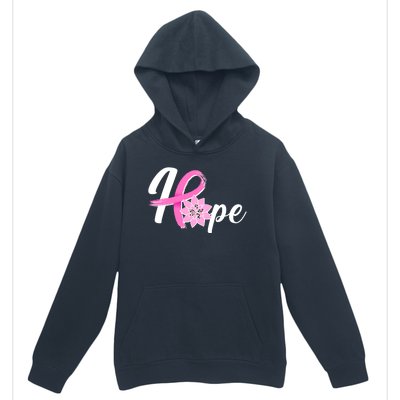 Hope Breast Cancer Awareness Ribbon Flower Urban Pullover Hoodie