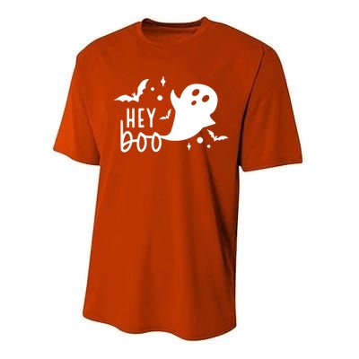 Hey Boo Cute Halloween Ghost Funny Autumn Fall Spooky Gift Performance Sprint T-Shirt